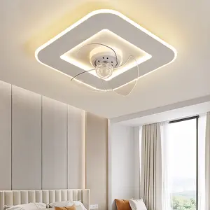 Новые продукты, потолочный светильник квадратной формы с лампой, охлаждающий вентилятор с поворотом на 360 градусов для спальни