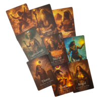 Vente directe d'usine, boîte rigide magnétique personnalisée, jeu de cartes de tarot anglaises avec guide, cartes de tarot personnalisées en gros