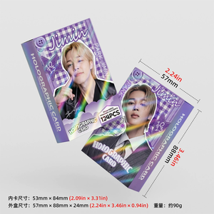 KPOP 124 pz/scatola Bangtan Boys <span class=keywords><strong>Jimin</strong></span> 2026 Laser Photocard Lomo Card Photo Card - Product Image 5