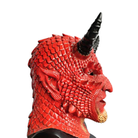 Coffre-fort Non toxique Diablo Belial Casque Réaliste le Seigneur des Mensonges Belial Masque Mal Effrayant Démon Masque Halloween Jeu Maniac Cosplay