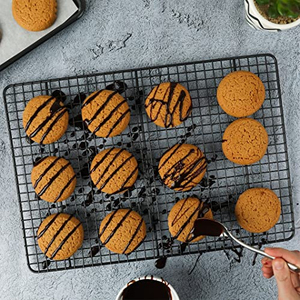 Metal Baking Cooling <b>Rack</b> Grid for Cookies Cake Bread <b>Oven</b> Safe Elevated Drying Stand Baking Tool - Product Image 5
