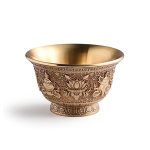โรงงานผลิตโดยตรง จัดหาชามทองเหลืองโลหะคุณภาพสูงสไตล์จีน พร้อมโลโก้สั่งทำได้ - Product Image 6