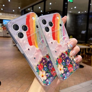 Coque de téléphone portable antichoc en TPU avec impression florale arc-en-ciel pour <span class=keywords><strong>iPhone</strong></span> X Xr Xs 11 12 13 <span class=keywords><strong>14</strong></span> 15 16 17 Pro <span class=keywords><strong>Max</strong></span> Air - Product Image 4