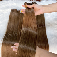Extensions de cheveux à la kératine à pointe plate italiennes, double épaisseur, cheveux humains Remy vierges, cuticules alignées, vente chaude