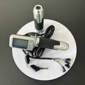 48v 60v 3 vitesses interrupteur gaz poignée accélérateur <span class=keywords><strong>vtt</strong></span> vélo électrique Scooter pièces torsion accélérateur numérique LCD affichage accessoire pour - Product Image 3