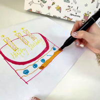 Ensemble de dessin pour enfants 53 pièces, crayons de couleur, feutres à eau, trousse de papeterie avec étui portable, cadeau pour enfants