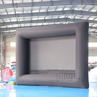 Écran de cinéma gonflable extérieur de 18 pieds pour événements, écran de télévision gonflable et projecteur pour cinéma en plein air (vente en gros)