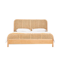 Chambre principale en bois massif pour maison d'hôtes avec lit double électrique de 18 mètres, design minimaliste de style nordique pour hôtels et usage domestique