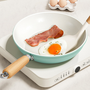 <span class=keywords><strong>Mejor</strong></span> venta 22/24cm Cocina Cocina Antiadherente <span class=keywords><strong>Huevos</strong></span> Steak Hierro Frier Pan Antiadherente Cerámica recubierta sartén con tapa - Product Image 3