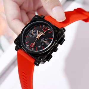 Reloj de cuarzo de silicona con calendario multifuncional para hombre, con esfera grande, moderno y novedoso para el verano. - Product Image 2