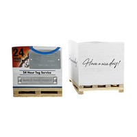 Vente en gros Petit mini bloc-palette en bois avec notes autocollantes Bloc-notes Cube Note autocollante avec palette en bois