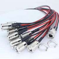 Prise Dc avec fil fileté, montage sur panneau Dc-099 Dc099 12v 2.5 5.5 2.1 5.5X2.1 Mm, prise femelle pour ordinateur portable, connecteur Dc Jack