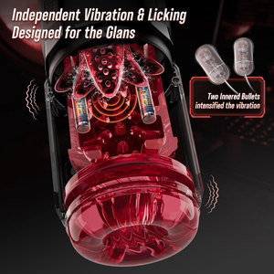 Masturbateur masculin AI Sync Stroker 7 modes de poussée/rotation, 7 modes de léchage/vibration, mains libres, 100% étanche, jouet sexuel pour adultes - Product Image 3