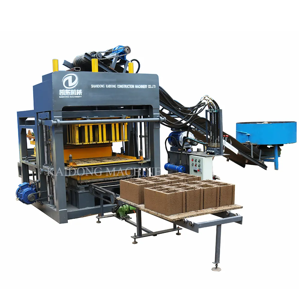 Kaidong QT4-15D Automatic Brick Making Machine adobe InDesign hollow blocks machine Concrete brick making machinery