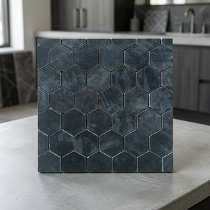 Azulejos de pared para salpicaduras de porcelana de mosaico negro antiguo último patrón diamante cuadrado Hexagonal forma redonda Splashback - Product Image 1