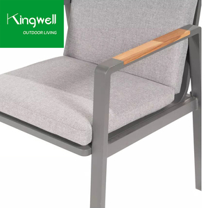 Muebles <span class=keywords><strong>de</strong></span> Jardín Duraderos y Sencillos <span class=keywords><strong>de</strong></span> Estilo Medio Oriente, Mesa <span class=keywords><strong>de</strong></span> Comedor <span class=keywords><strong>de</strong></span> Aluminio Resistente a la Intemperie, Portátil, con 6 Sillas <span class=keywords><strong>de</strong></span> Teca - Product Image 5
