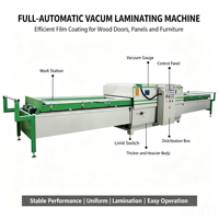 Machine à plastifier HPL à usage intensif-Chargeur automatique et système adhésif à film chaud pour la fabrication de panneaux de meubles
