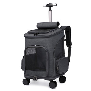 Mochila de Transporte de Luxo para Animais de Estimação com Rodas para Viagens Aéreas, Bolsa para Cães e Gatos com Alça Retrátil e Rodas 360 Graus - Product Image 6