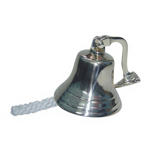 Campana de latón colgante de cuerda blanca Campanas decorativas de barco Titanic Campanas decorativas de Navidad de vacaciones Campana Náutica de gran venta Mejores precios - Product Image 1