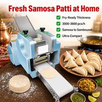Machine à presser la pâte à samosas électrique, machine automatique à fabriquer des feuilles de sambousek, 3000-3600 pièces/h pour la cuisine à domicile et les entreprises de restauration de rue