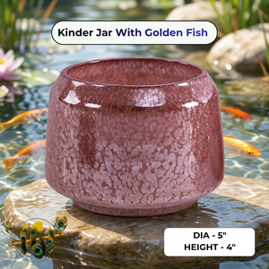 Pot en verre artisanal avec motif de poisson doré, résistant à la chaleur, pour Noël, Pâques et la Saint-Valentin - Product Image 2