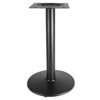 Pied de table industriel antique rétro noir robuste en métal et fonte pour mobilier de bar, restaurant, café, bistrot, base de table ronde