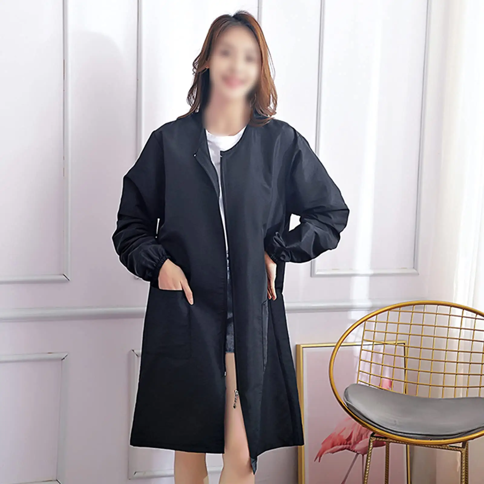 Tùy chỉnh Tắc Kè Hoa vải Salon smock stylist chuyên nghiệp áo khoác không thấm nước cắt tóc cắt tóc CAPE thợ cắt tóc tạp dề