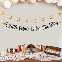 Dekorasi Baby Shower Kentang, Spanduk 'Kentang Kecil Sedang Dibawa' untuk Perlengkapan Pesta Netral Gender