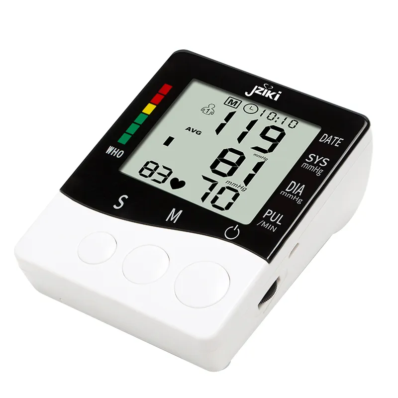 Monitor de pressão arterial do braço superior para uso doméstico, medidor digital de pressão arterial com manguito automático para BP