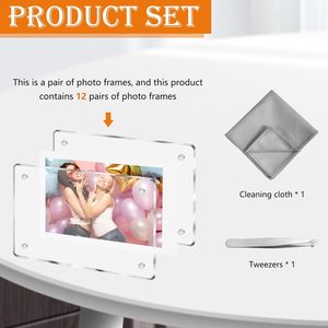 Cadre photo magnétique transparent double couche, cadre photo souple et flexible à aimants puissants, cadre d'affichage photo en acrylique - Product Image 3