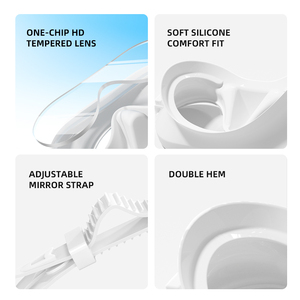 <span class=keywords><strong>Gafas</strong></span> de <span class=keywords><strong>Buceo</strong></span> de Lente Única de Vidrio Templado con Revestimiento de Nuevo Estilo, Máscara de Snorkel con Sistema Dry Top y Juego de Snorkel - Product Image 5