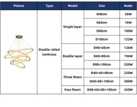 Personnalisation d'usine Les lampes suspendues modernes rehaussent votre espace avec un éclairage élégant et polyvalent Options or et noir 4 tailles