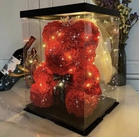Hadiah ulang tahun pacar perempuan, bunga abadi romantis busa mawar hadiah Hari Valentine untuk saudara perempuan Qixi