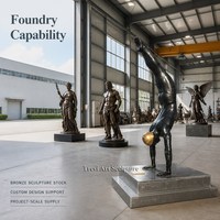 Sculpture en bronze personnalisée, statue de plongeur, fabricant de figurines grandeur nature, art OEM, vente en gros, décoration de jardin extérieur, place publique