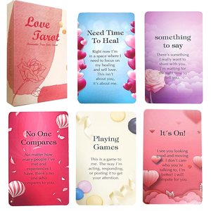 Tarjetas de Oráculo del Amor Personalizadas al por Mayor, 54 Cartas, Tarot de Relaciones, Guía de Llamadas Espirituales, Papel Portátil, OEM, ODM - Product Image 1