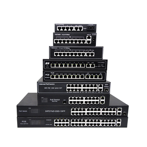 OEM/ODM PoE chuyển đổi 4 8 16 24 cổng 10/100M Gigabit 48V 2 cổng uplink 1000M Ethernet chuyển đổi sợi PoE IEEE802.3af/at cho CCTV NVR - Product Image 1