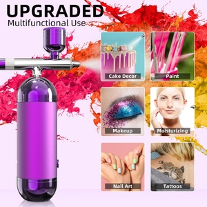 Pistolet de pulvérisation portable USB rechargeable pour nail art, aérographe simple action - Product Image 3