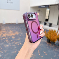 Nouvelle coque pliable pour Apple iPhone Duo, couleur dégradée, luxe, charge magnétique sans fil, anti-traces de doigts, antichoc, étui de téléphone
