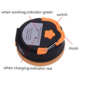 Ngoài trời không thấm nước đa chức năng móc mini xách tay Lều đèn lồng đèn USB sạc Led cắm trại ánh sáng với ngân hàng điện - Product Image 5