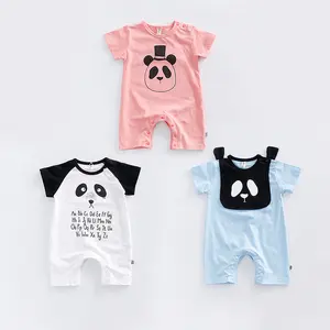 Fabricantes de ropa, venta al por mayor, ropa para bebés recién nacidos, monos bonitos de Panda, peleles