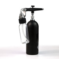 Aérographe professionnel autonettoyant à pression pour kit de barbier (barbe et ligne des cheveux) avec batterie longue durée et affichage LED de l'alimentation