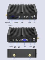 Mini PC Industrial N2840 con Doble Red y Doble Puerto Serial J1900, Bajo Consumo, Linux Comercial Ubuntu, Computadora Integrada sin Ventilador RS458/232