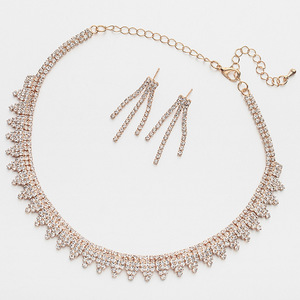 Collar de mujer <span class=keywords><strong>2023</strong></span> con triángulos pequeños, accesorios de disfraz de Punta chapados en oro, joyería nupcial de cristal de diamantes de imitación para fiestas - Product Image 5