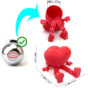 Cubierta de Plástico para Gancho de Remolque en Forma de Corazón, 50 Lb de Carga Máxima, Protector de Gancho de Remolque, Color Rojo y Azul, para Enganche de Remolque de Automóvil - Product Image 3