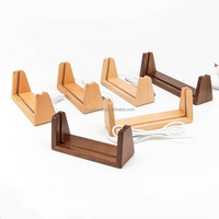 Diffuseur d'huiles essentielles en bois de hêtre en forme de U avec lumière LED nocturne, design moderne, pour usage domestique