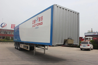 Semi-remorque fourgon fermé 3 essieux pour transport de marchandises lourdes