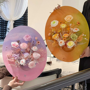 Vĩnh Cửu Hoa Hàn Quốc Gradient Sơn Dầu <span class=keywords><strong>Rose</strong></span> <span class=keywords><strong>Canvas</strong></span> In Trang Trí Valentine Của Ngày Quà Tặng Cho Bạn Gái Món Quà Kỷ Niệm - Product Image 3