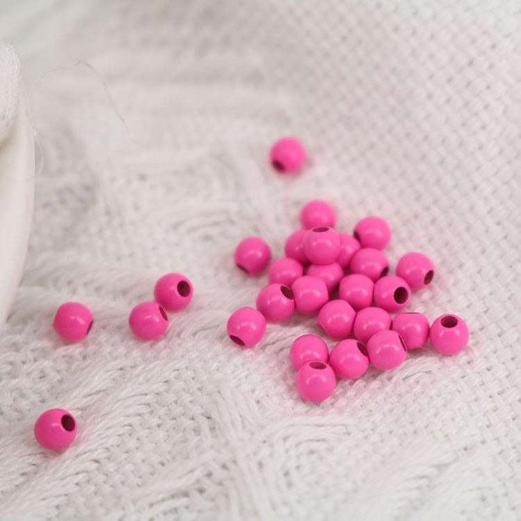 JS1647 Enamel Rainbow Multicolored Brass Beads 4mm