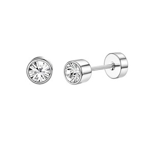 YICAI in acciaio inox 20G farfalla CZ <span class=keywords><strong>orecchini</strong></span> di cartilagine retro piatto argento colore zircone stella geometrico elica <span class=keywords><strong>trago</strong></span> <span class=keywords><strong>Piercing</strong></span> - Product Image 5