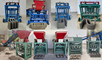 Machine à fabriquer des blocs de béton manuelle portable QMJ2-40, machine à briques creuses mobile pour petites constructions